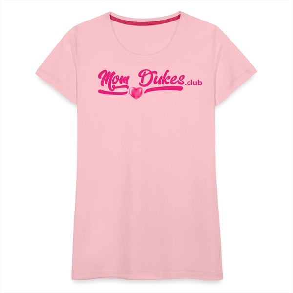 Mom Dukes.Club Women’s Premium T-Shirt (Pink Letters) - pink