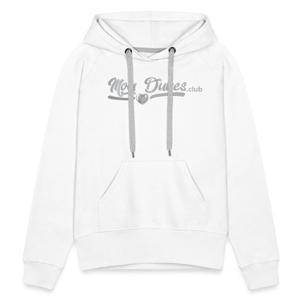 Mom Dukes Women’s Premium Hoodie (Silver Letters) - white