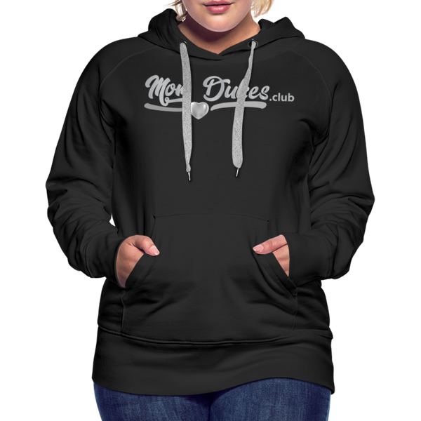 Mom Dukes Women’s Premium Hoodie (Silver Letters) - black