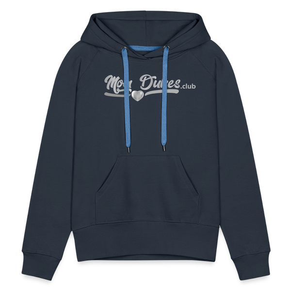 Mom Dukes Women’s Premium Hoodie (Silver Letters) - navy