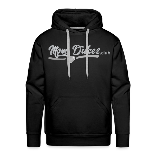 Mom Dukes MENS UNISEX Premium Hoodie (Silver Letters) - black
