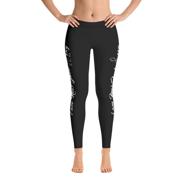 i am New Jack Sexy Leggings  Womens (Black with White Letters) - I Am New Jack Sexy 
