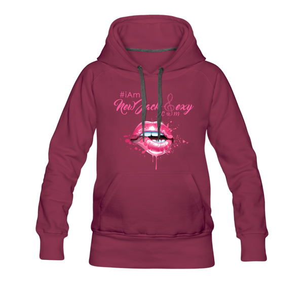 i am New Jack Sexy Pink Lipz Women’s Premium Hoodie - burgundy